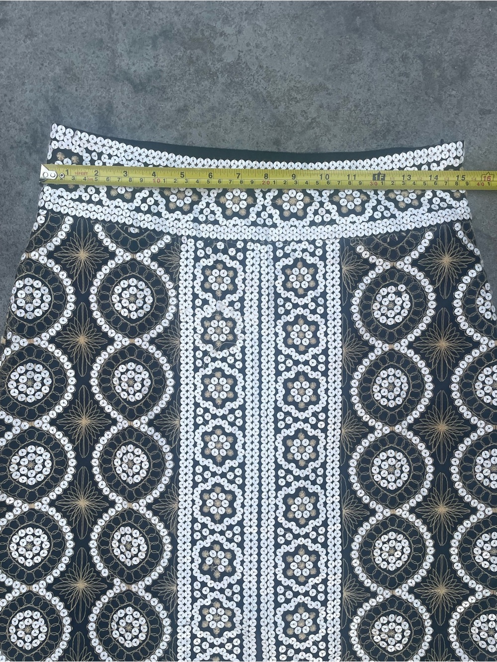 Tory Burch Embellished Sequin Pencil Skirt Size 6 - Picture 7 of 8